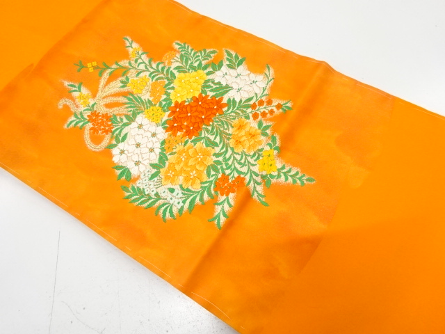 JAPANESE NAGOYA OBI / WOVEN BOUQUET PATTERN